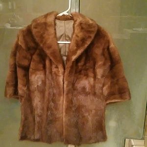 Real Mink Fur Cape